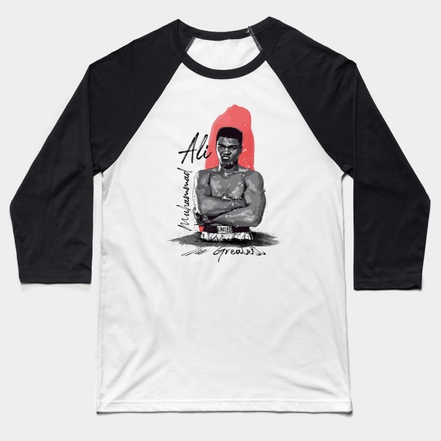 Muhammad Ali Baseball T-Shirt by slawisa